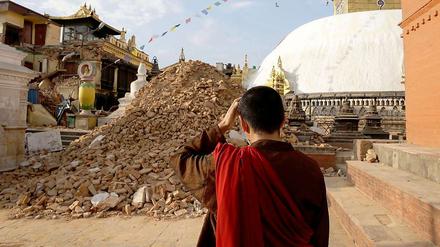 Wucht der Zerstörung in Nepal.