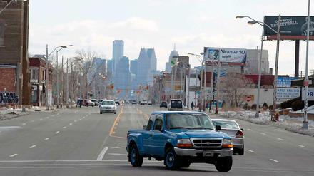 Die Straßen von Detroit. Zuletzt konnte die einst blühende Autometropole kaum noch die Straßenbeleuchtung bezahlen.