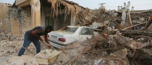 Erdbeben im Iran: Trümmer im Dorf Sayeh Khosh in der Provinz Hormozgan
