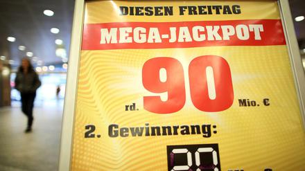 Höchstgewinn: Im Eurojackpot holte ein Deutscher 90 Millionen Euro.