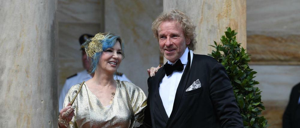 Noch im vergangenen Juli zeigten sich Entertainer Thomas Gottschalk und seine Frau Thea auf dem Roten Teppich bei den Wagner-Festspielen in Bayreuth.