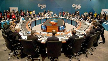Die Staats- und Regierungschefs beim G-20 Gipfel im November 2014 in Brisbane, Australien.