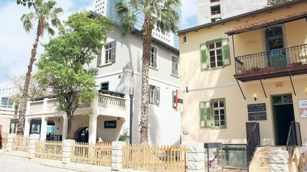 In altem Schick. 37 renovierte Häuser des ehemaligen Schwabendorfes stehen heute zwischen den Hochhäusern von Tel Aviv. 