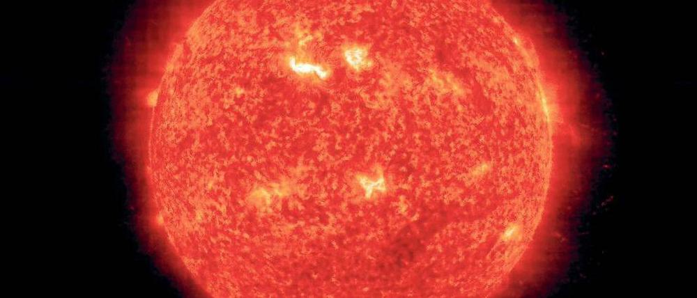 Extreme Sonneneruptionen. Das Foto des Solar and Heliospheric Observatory zeigt die Unruhe auf der Oberfläche. Foto: Reuters/SOHO/NASA