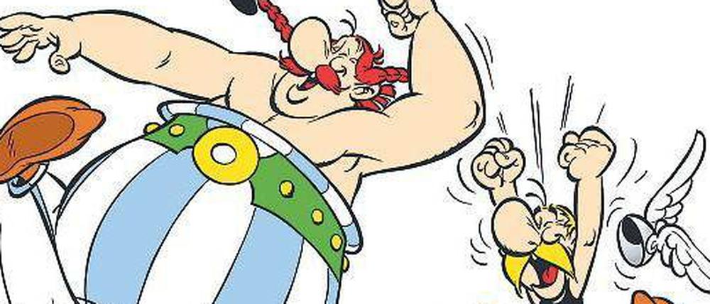 Ikonen der europäischen Comic-Kultur: Asterix und Obelix. 