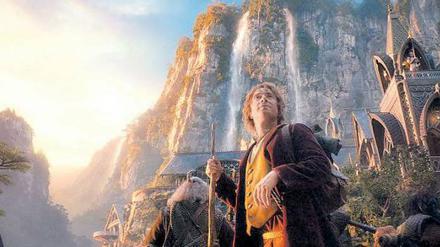 Auf der Suche nach dem legendären Schatz. Martin Freeman als Bilbo Baggins in einer Szene des Kinofilms „Der Hobbit: Eine unerwartete Reise“. 