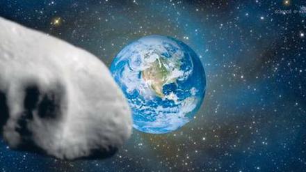 Gefahr aus dem All. Ein Asteroidentreffer kann der Erde ziemlich zusetzen, wie das Aussterben der Dinosaurier zeigte. 