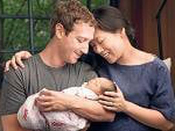 Familienmenschen (III) - der Facebook-Gründer und -Besitzer Mark Zuckerberg nebst Gattin mit ihrem Nachwuchs.