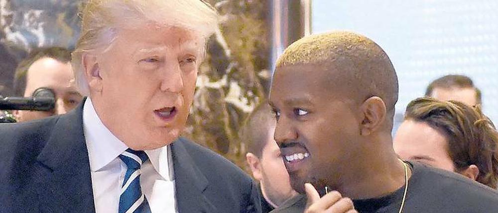 Gute Kumpels. Kanye West und Donald Trump trafen sich Dienstag in New York. Wir sind Freunde, sagte der künftige US-Präsident danach.