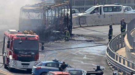 In diesem Jahr sind bereits 18 Busse der römischen Verkehrsbetriebe in Flammen aufgegangen. 