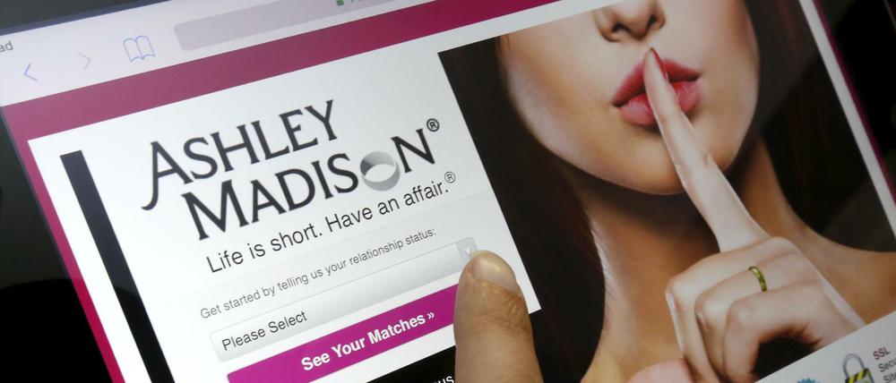 Die Homepage der Seitensprungagentur Ashley Madison. Schweigen ist höchstes Gebot. Die Agentur wurde Opfer eines Hackerangriffs. 