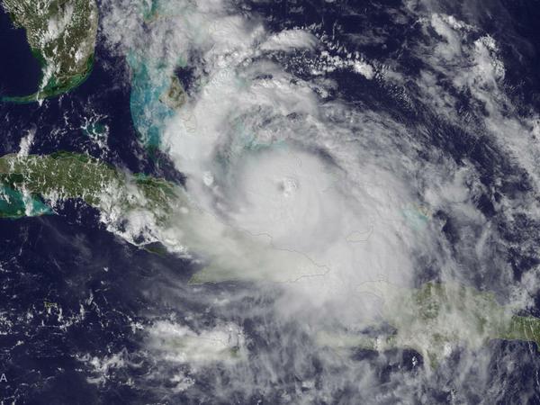 Im Auge des Sturms: Hurrikan "Matthew" am 5. Oktober nördlich von Kuba.