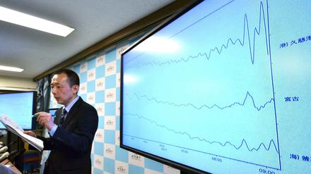 Ein Experte des meteorologischen Instituts in Tokio erläutert die Folgen des Erdbebenes.