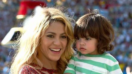 Sängerin Shakira mit Sohn Milan.