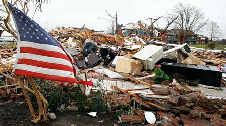 Tornados in Texas haben viele Häuser zerstört.
