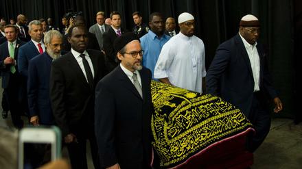 Trauer um Muhammad Ali bei einer muslimischen Feier in Louisville, Kentucky