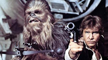 Sind auch in der neuen Episode mit von der Partie, allerdings im fortgeschrittenen Alter: Chewbacca und Han Solo