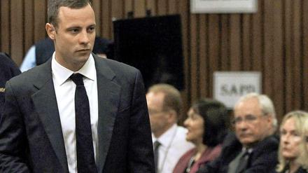 Angeklagt: Oscar Pistorius am Montag im Gerichtssaal.