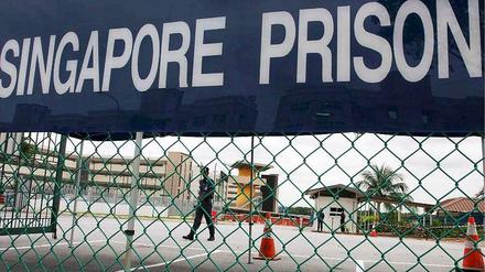 Blick auf ein Gefängnis in Singapur. 