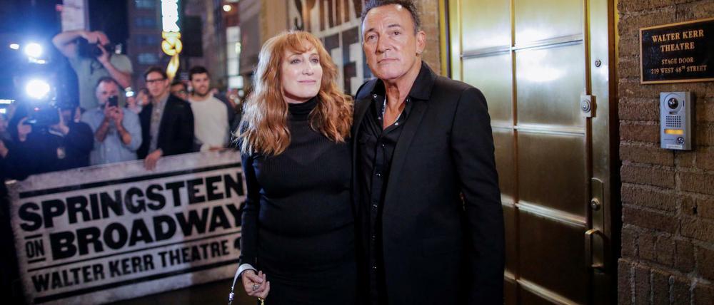 Bruce Springsteen und seine Frau Patti Scialfa nach der Premiere am Broadway.