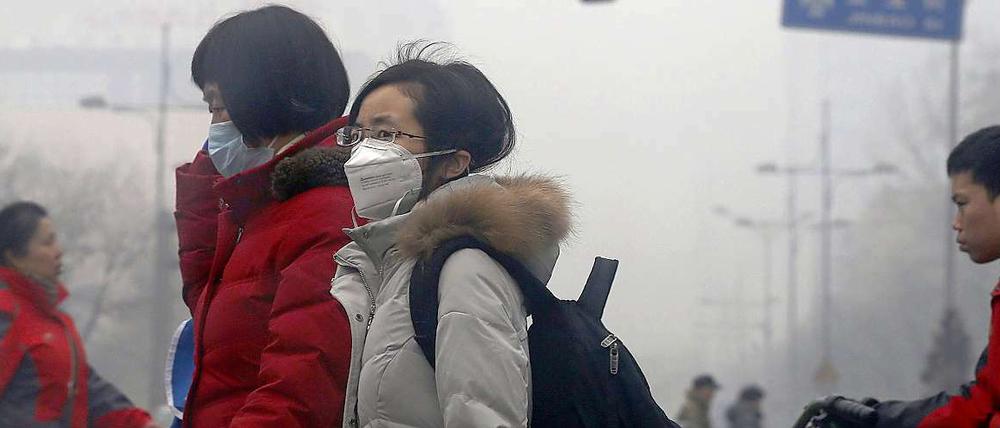 Giftig: Smog in Peking.