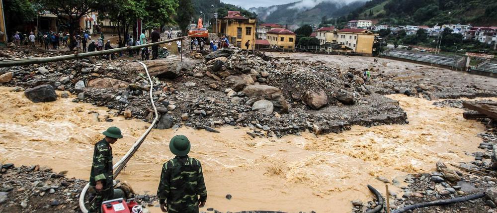 Die Provinz Yen Bai in Vietnam hat mit schweren Überflutungen zu kämpfen. 