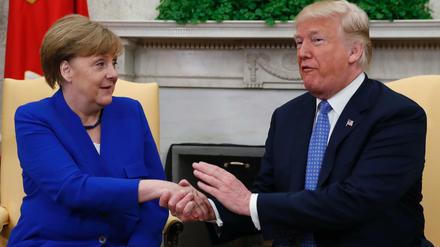 Bundeskanzlerin Angela Merkel und US-Präsident Donald Trump.