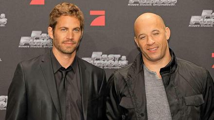 Paul Walker (rechts) und Vin Diesel spielten zusammen im Film "Fast and Furius".