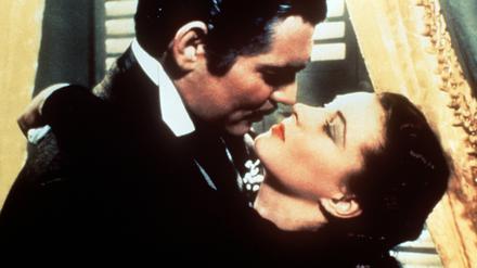 Einer der bekanntesten Kuss-Szenen der Welt: Clark Gable und Vivien Leigh im Film „Vom Winde verweht“.