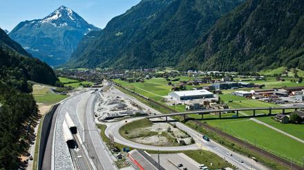Der Gotthard-Basistunnel bei Erstfeld