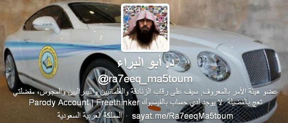 Twitter-Profil von Abu al Bara: "Freethinker" im Namen des Herrn