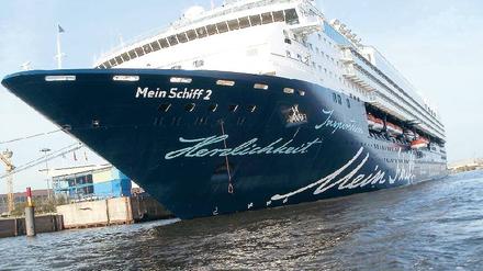 Allzeit gute Fahrt wurde dem neuen Schiff von Tui Cruises gestern bei der Taufe in Hamburg gewünscht. 
