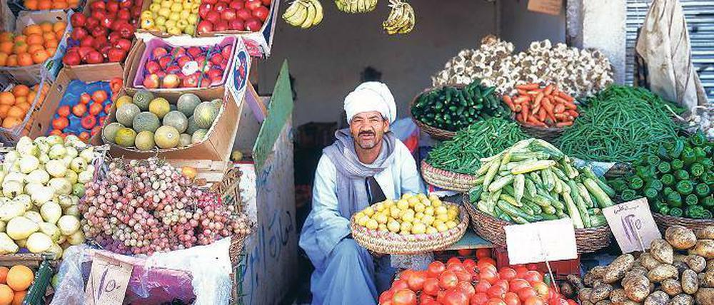 Mühsames Geschäft. Der Gemüsehändler in Hurghada leidet wie viele seiner Kollegen: hohe Preise, wenig Kundschaft. 
