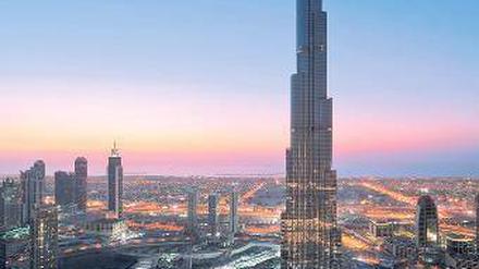 Himmelpiekser. Mit 828 Metern ist der Burj Khalifa das höchste Gebäude der Welt.