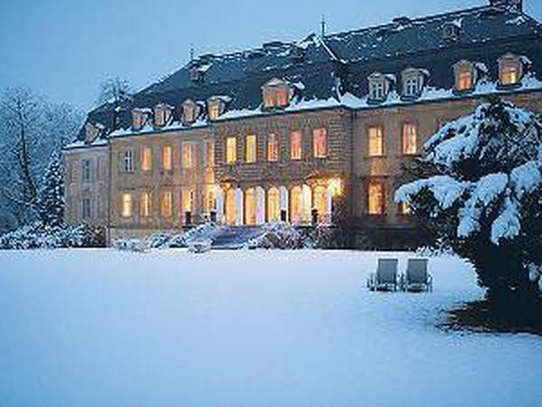 Schloss Gaußig im romantischen Winterkleid.