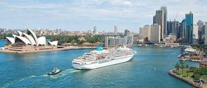 Sydney, ein Muss bei Weltreisen mit dem Schiff – die Einfahrt in den Hafen begeistert auch versierte Kreuzfahrer nicht nur beim ersten Mal. 