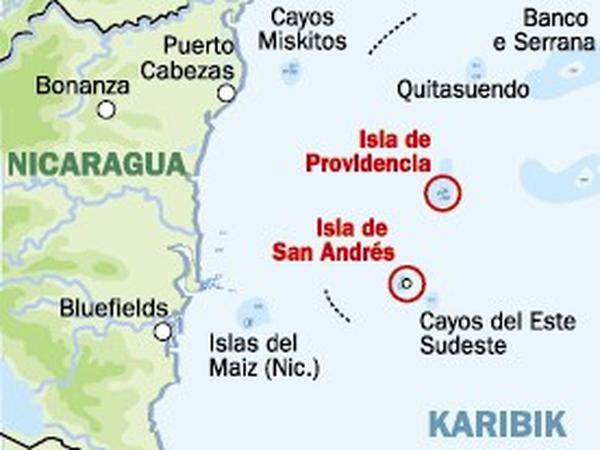 Providencia liegt vor der Küste von Nicaragua, gehört aber zu Kolumbien.