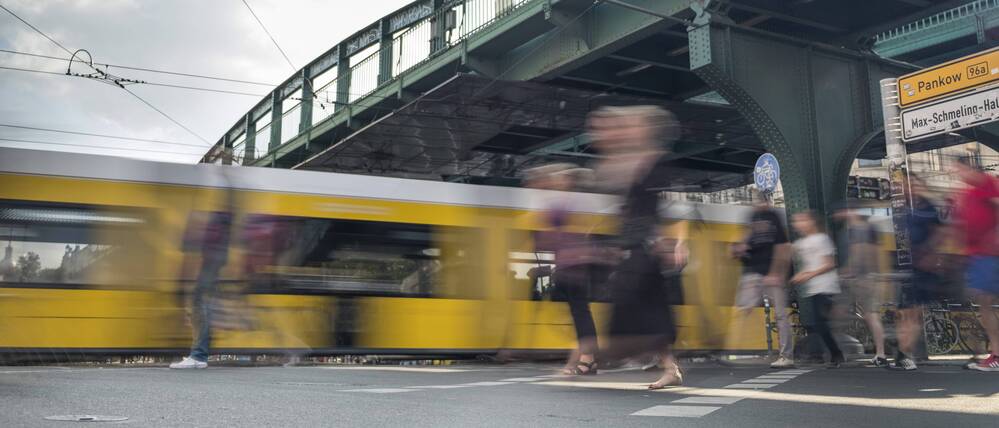 Tram in Prenzlauer Berg.