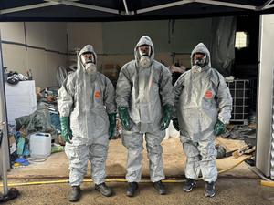 Das Drogenlabor in Nauen von innen.