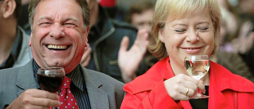 Doppelspitze: Klaus Ernst mit Gesine Lötzsch.