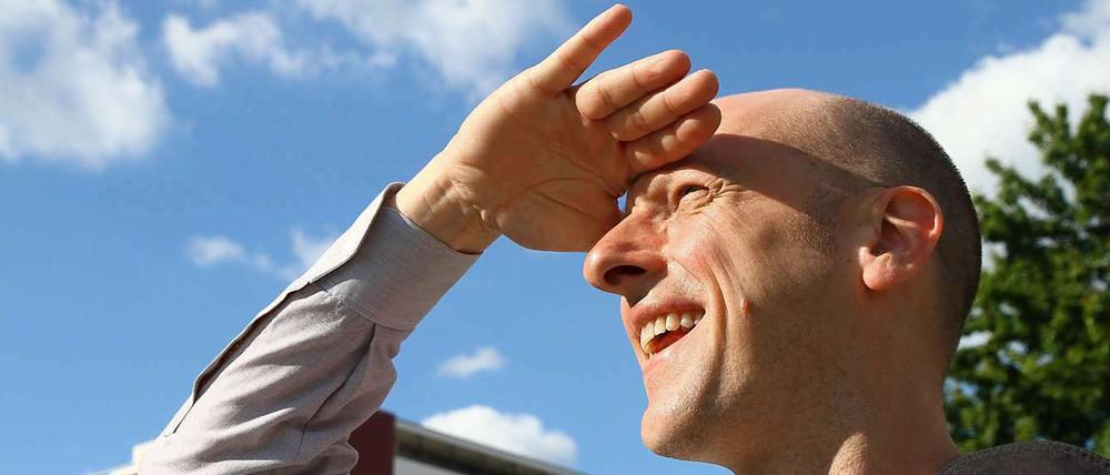 Blick in die neue Heimat. Der Brite Mark Espiner erkundet Berlin.