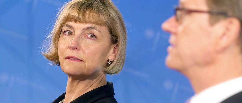 Kroatiens Außenministerin Vesna Pusic - hier am Freitag in Berlin bei einer gemeinsamen Pressekonferenz mit ihrem deutschen Amtskollegen Guido Westerwelle.
