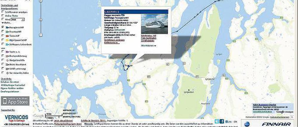 Vom Nordkap kommend liegt die „Columbus 2“ in dieser Momentaufnahme im Hafen der norwegischen Stadt Tromsø.