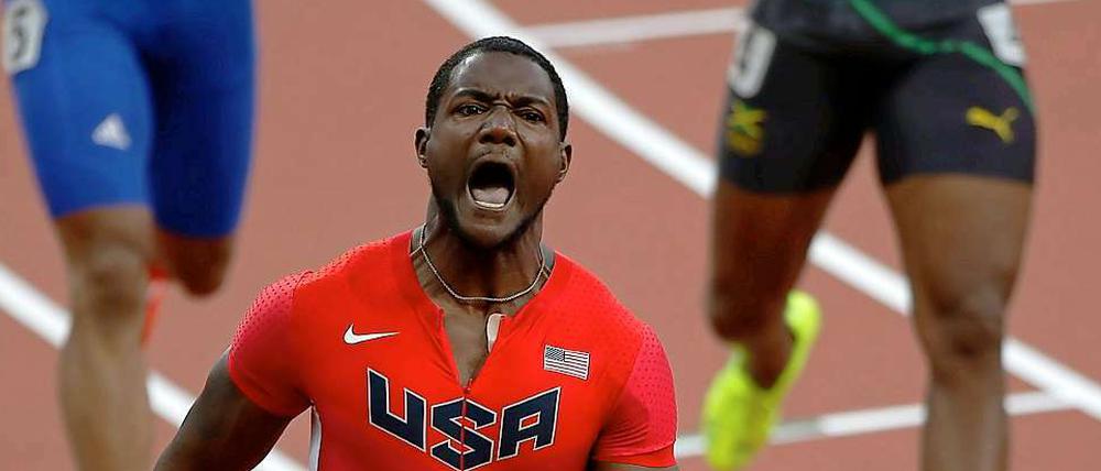 Gedopt, erwischt, gelaufen, gejubelt. Justin Gatlin sprintete nach Ablauf seiner Sperre in London zu Bronze.