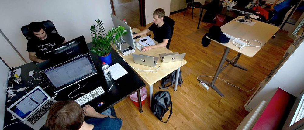 Junge Arbeiter beim South by Southwest.