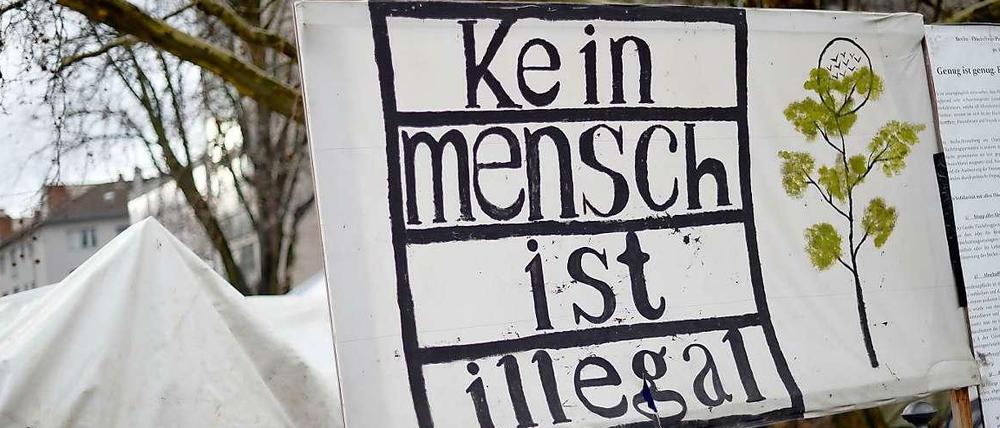 Das Flüchtlingscamp auf dem Oranienplatz in Kreuzberg.