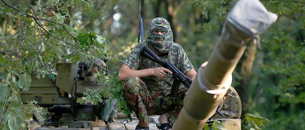 Prorussiche Separatisten in der Ostukraine.