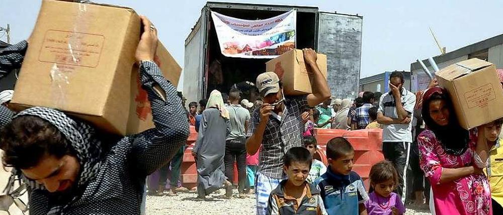 Im Irak fliehen immer mehr Menschen vom Terror der IS. Zum Beispiel ins Flüchtlingscamp Khazir nahe Erbil.