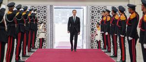 Baschar al-Assad, Präsident von Syrien, kommt zu einer Zeremonie im Präsidentenpalast an. 