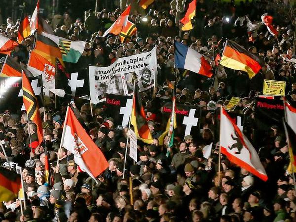 Stein des Anstoßes - die Pegida-Demonstrationen.